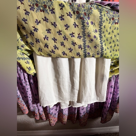 NWT Gorgeous Forever 21 Rope Straps Open Back Boho Maxi Ruffle Layered Small - Picture 5 of 11